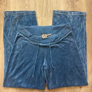 Y2k juicy couture flare blue tracksuit pants